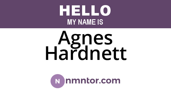 Agnes Hardnett