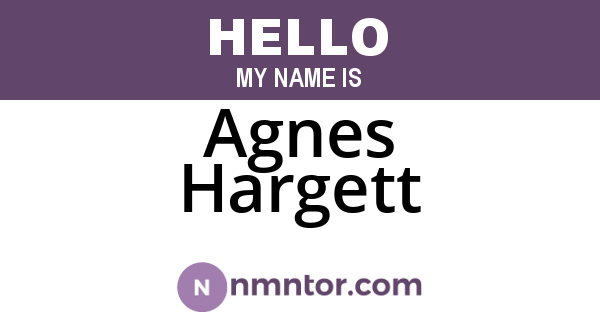 Agnes Hargett
