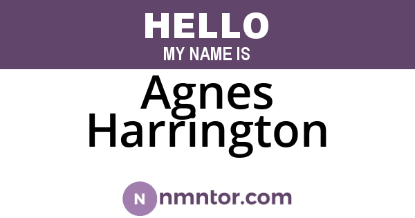 Agnes Harrington