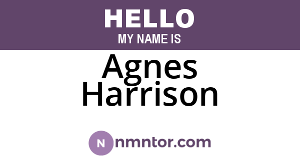 Agnes Harrison
