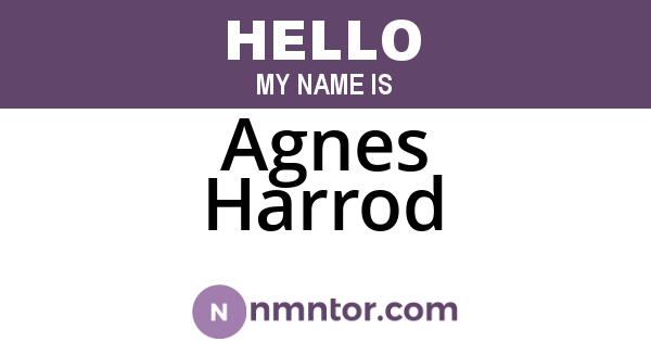 Agnes Harrod