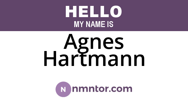 Agnes Hartmann