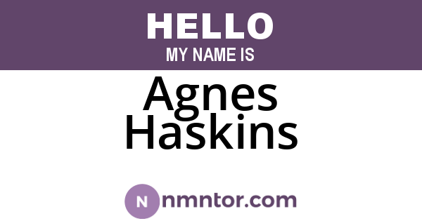 Agnes Haskins