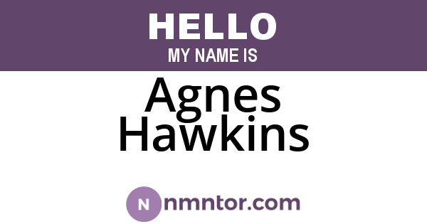 Agnes Hawkins