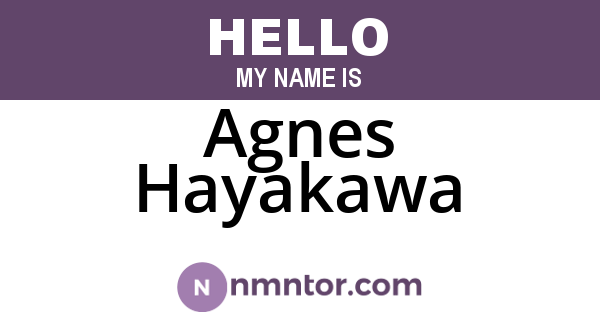 Agnes Hayakawa