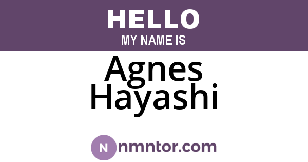 Agnes Hayashi
