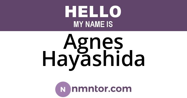 Agnes Hayashida