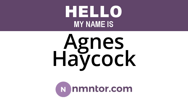 Agnes Haycock