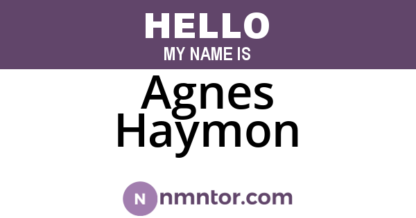 Agnes Haymon