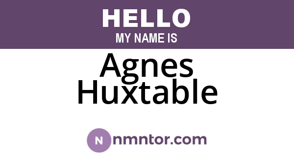 Agnes Huxtable