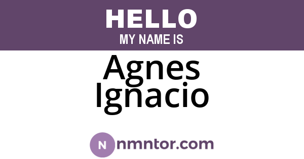 Agnes Ignacio