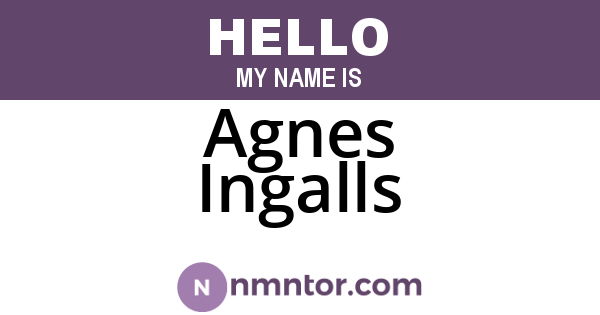 Agnes Ingalls