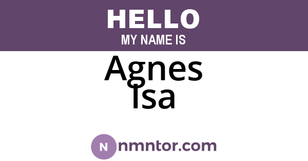 Agnes Isa