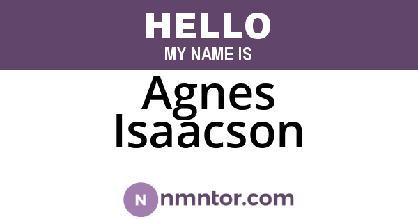 Agnes Isaacson