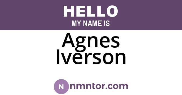 Agnes Iverson