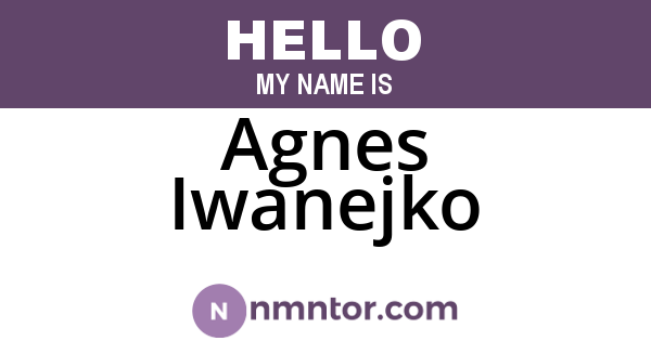 Agnes Iwanejko