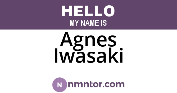 Agnes Iwasaki