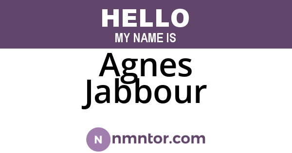 Agnes Jabbour