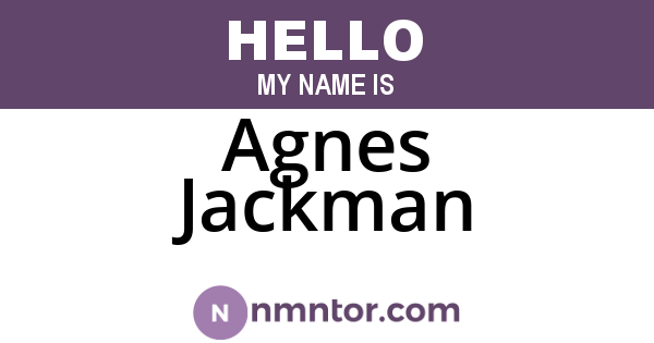 Agnes Jackman