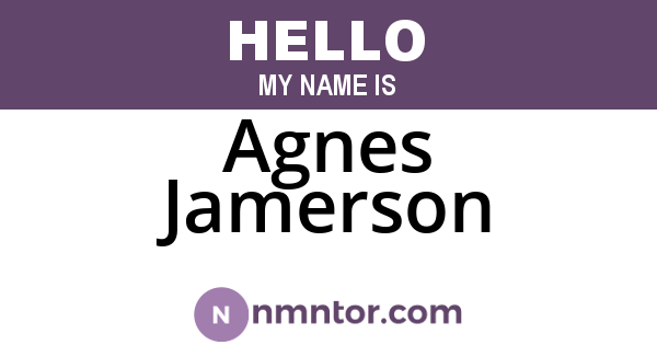 Agnes Jamerson