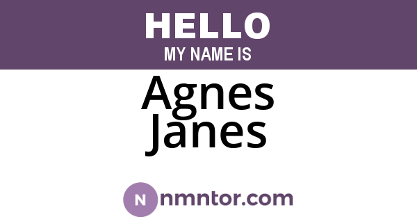 Agnes Janes