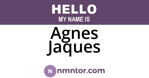 Agnes Jaques
