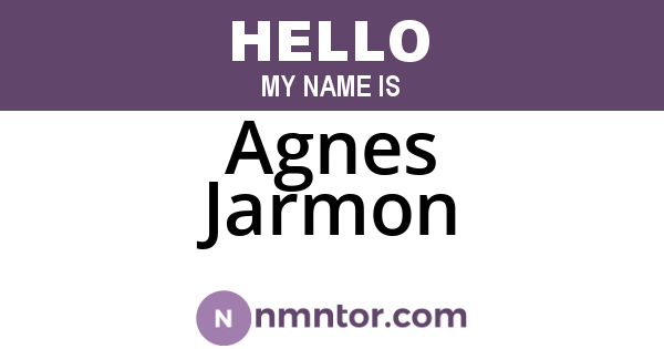 Agnes Jarmon