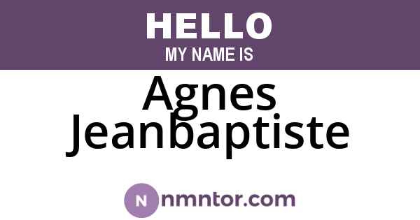 Agnes Jeanbaptiste