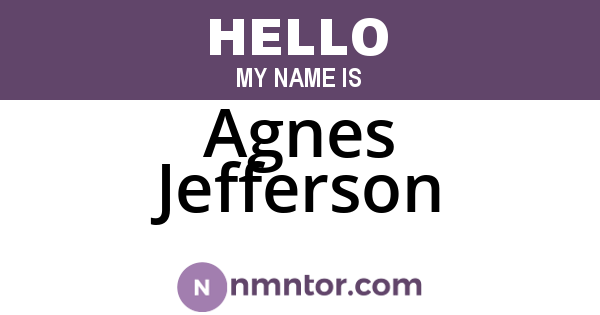 Agnes Jefferson