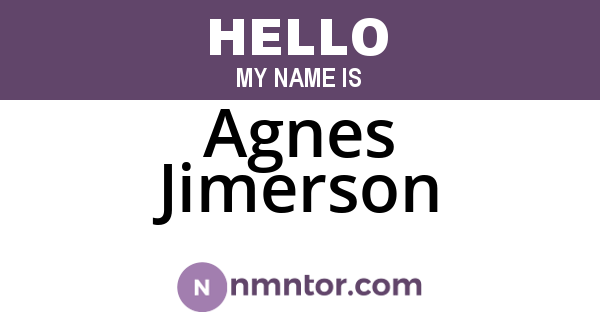 Agnes Jimerson