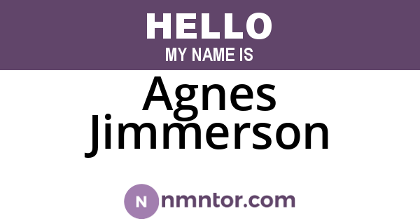Agnes Jimmerson