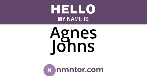 Agnes Johns