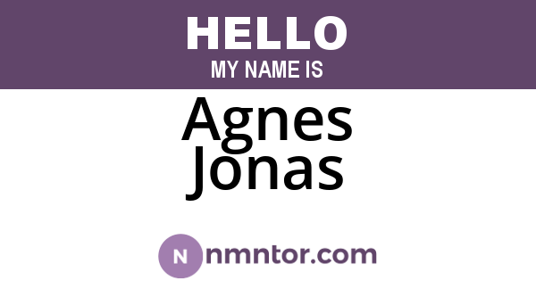 Agnes Jonas