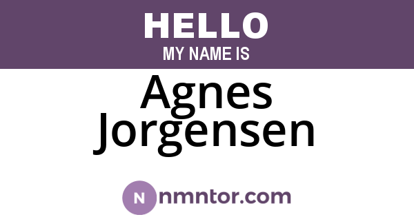Agnes Jorgensen