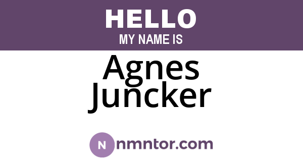 Agnes Juncker