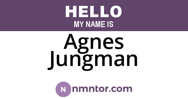 Agnes Jungman