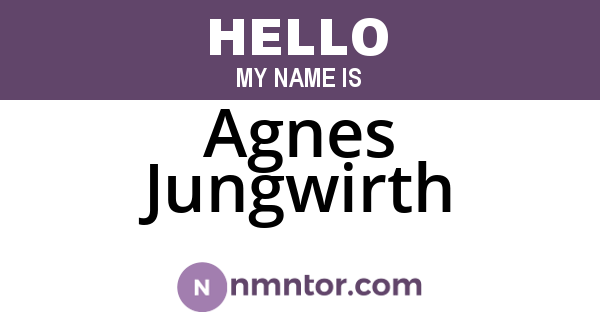 Agnes Jungwirth