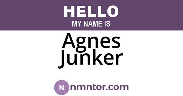 Agnes Junker