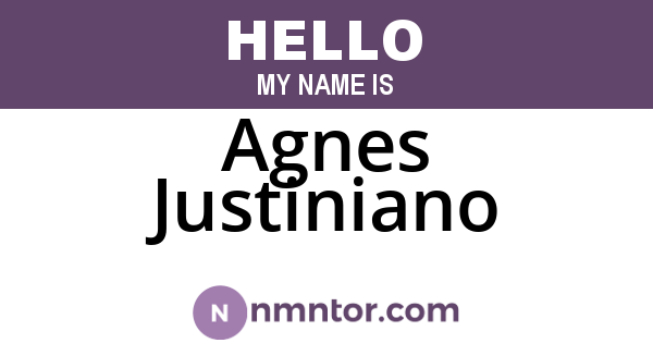 Agnes Justiniano