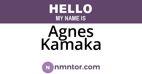 Agnes Kamaka