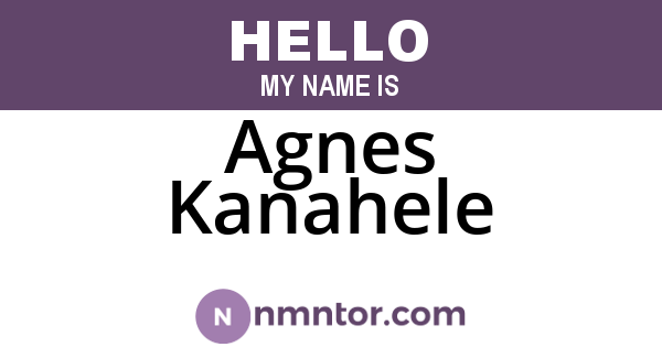 Agnes Kanahele