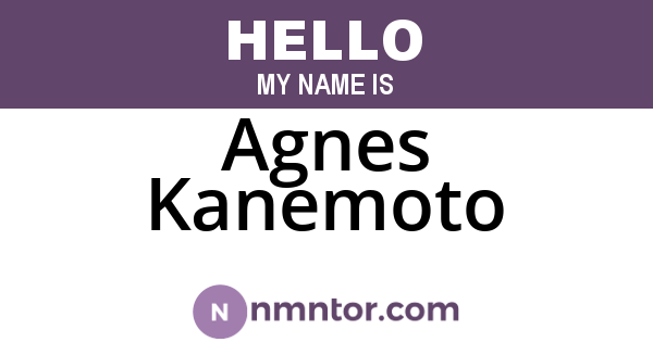Agnes Kanemoto