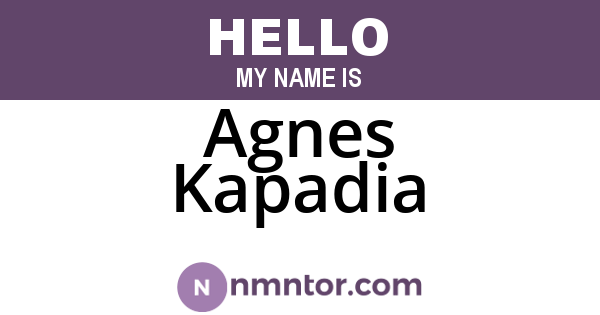 Agnes Kapadia