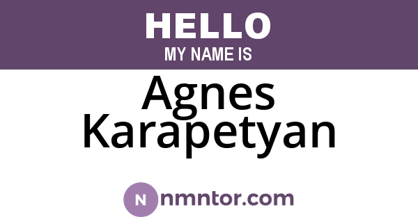 Agnes Karapetyan