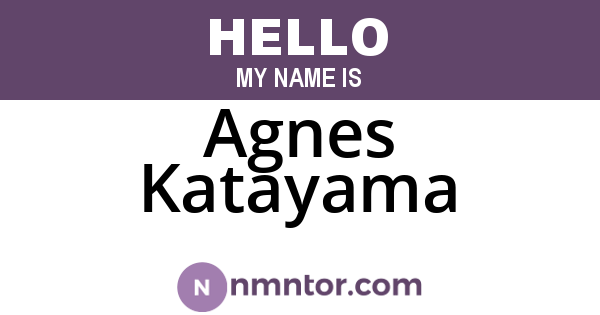 Agnes Katayama