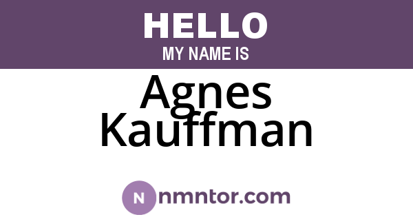 Agnes Kauffman