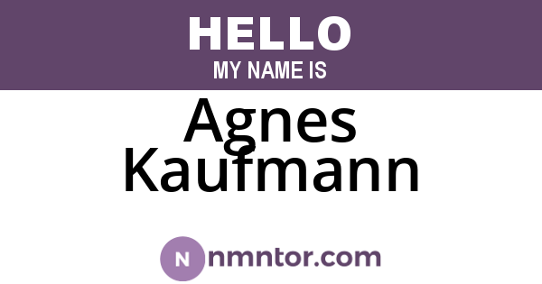 Agnes Kaufmann