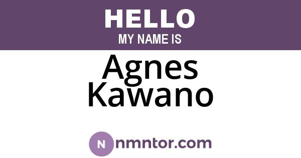 Agnes Kawano