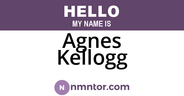 Agnes Kellogg