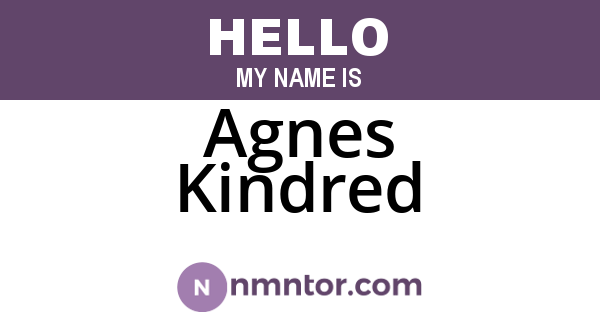 Agnes Kindred